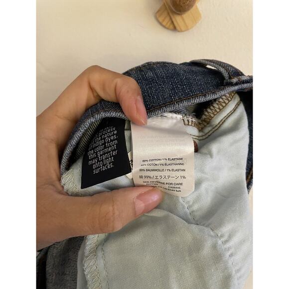 J Crew Shorts Women's 27 Blue Denim High Rise Distressed Cut Off Distressed - Picture 6 of 7